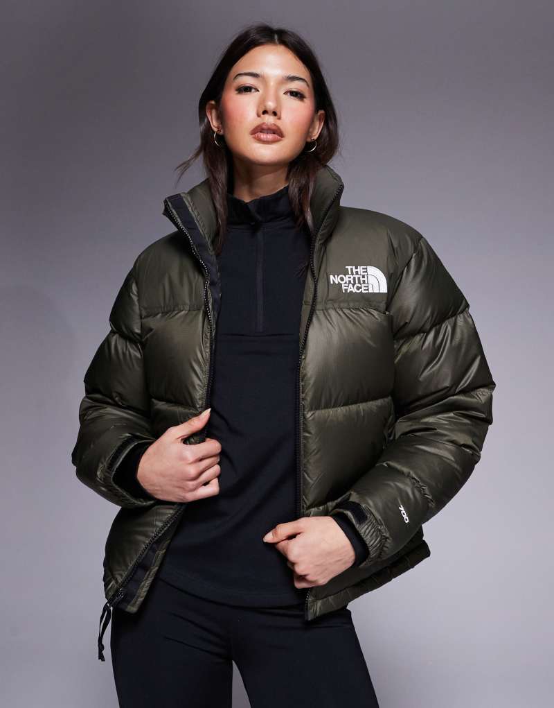 The North Face 1996 Retro Nuptse yeşil şişme mont